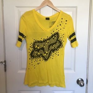 Yellow & Black Fox T Shirt Medium